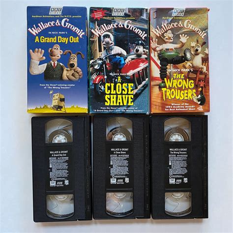 Wallace and Gromit the Wrong Trousers A Grand Day Out Close Shave VHS ...