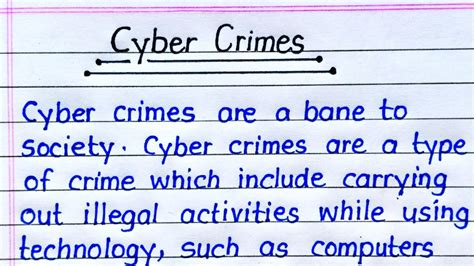 Cyber Crimes Essay In English Essay On Cyber Crime In English Youtube