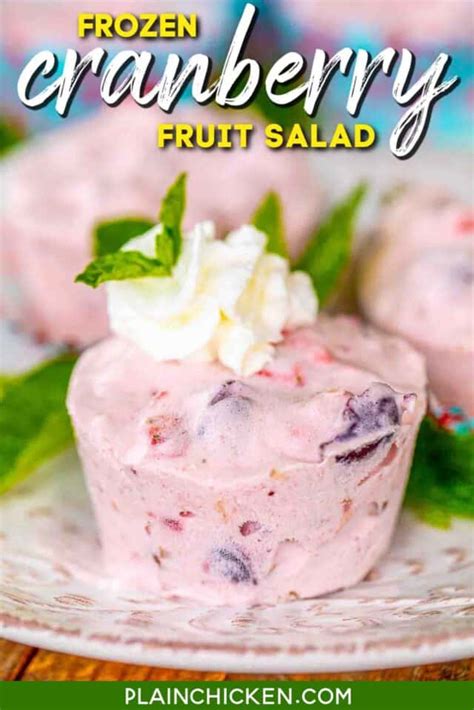 Frozen Cranberry Fruit Salad Delicious Twist To Traditional Thanksgiving Cranberry Sauce An