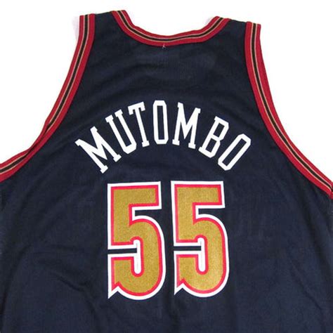 Vintage Dikembe Mutombo Denver Nuggets Champion Jersey 90s NBA ...