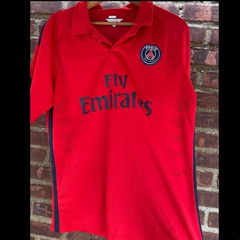 Shirts Euc Red Jersey 11 Angel Di Maria Medium Paris Saint Germain