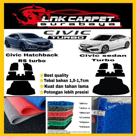 Jual KARPET MOBIL MIE BIHUN CIVIC TURBO FULL SET AKSESORIS CIVIC