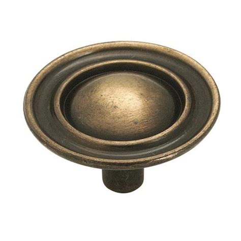 Amerock 159abs Allison Value Hardware 1 1 2 Inch Diameter Mushroom Cabinet Knob Antique Brass