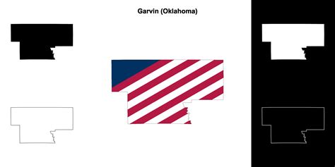 Garvin County, Oklahoma outline map set 43576902 Vector Art at Vecteezy