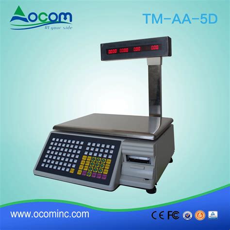 Tm A Supermarket Electronic Digital Weighing Barcode Label Printing Scale