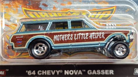 Hot Wheels Premium 64 CHEVY NOVA GASSER CHEVROLET DRAGSTRIP CAR