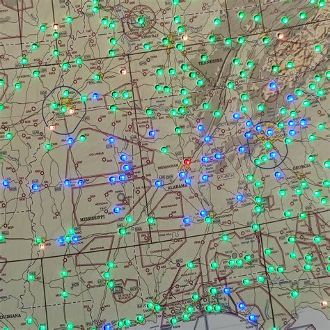 Full USA Metar Map with 1852 LEDs – pilotMap