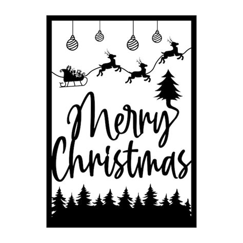 Premium Vector Merry Christmas Card Svg Santa For Laser Cut