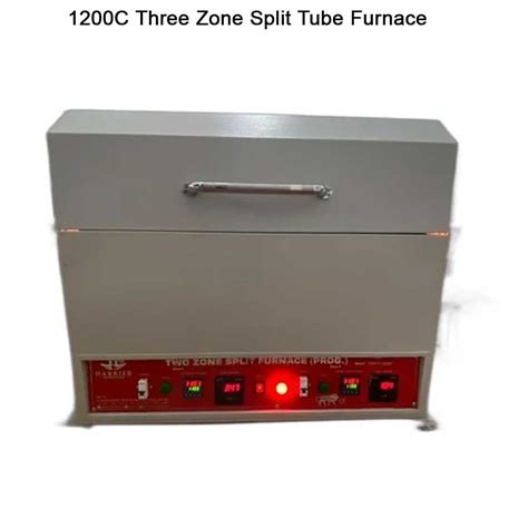 Iron Electric 1200C Three Zone Split Tube Furnace 500 Degree Celsius