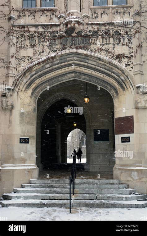 Arched Passageway Through The Harper Memorial Library On The University