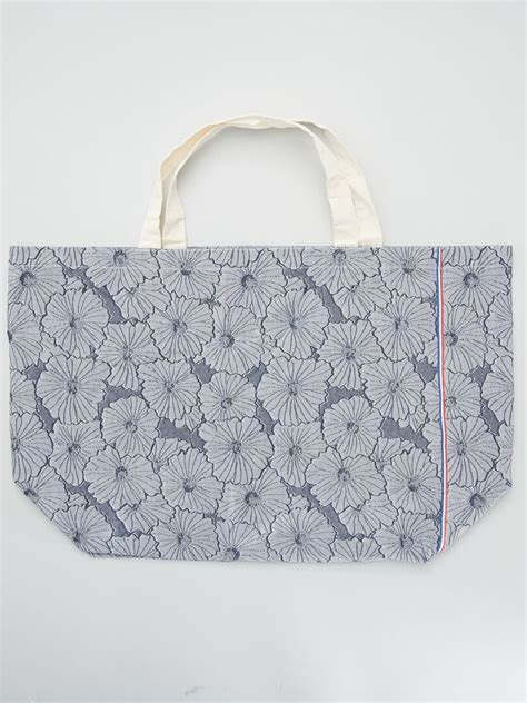 Tote Bag Les Tissages De Charlieu Made In France Bleu Marine