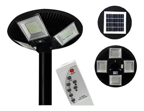 Lampara Suburbana Solar Punta De Poste W Sensor Megaluz Mercadolibre