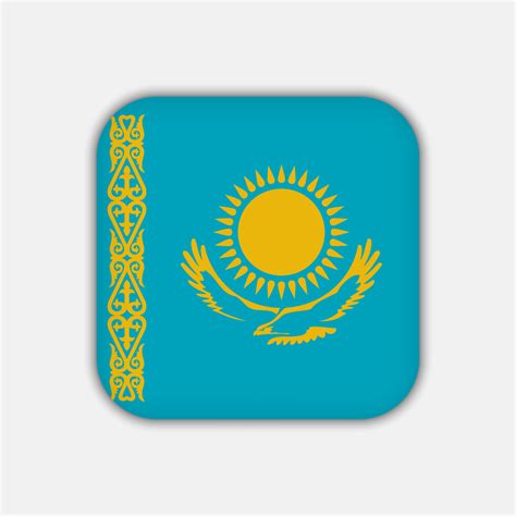 Kazakhstan flag, official colors. Vector illustration. 10942194 Vector Art at Vecteezy