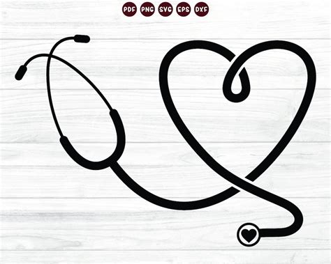 Heart Stethoscope Svg Stethoscope Svg Doctor Svg Nurse Svg Stethoscope Clipart Heart