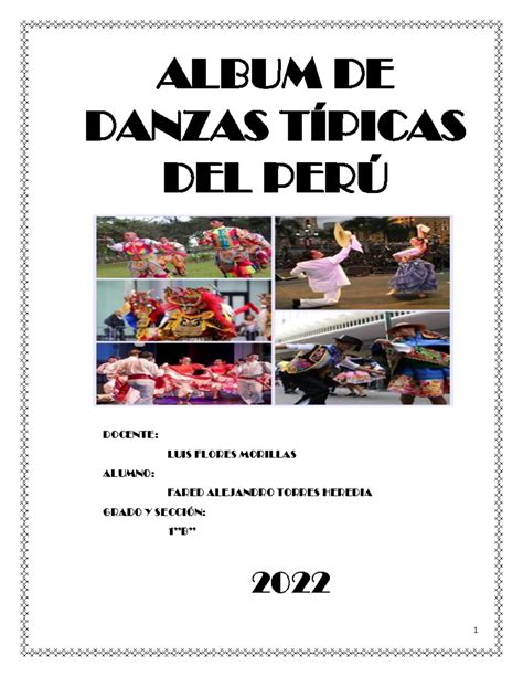 Album De Danzas Tipicas Del Peru Album De Danzas T Picas Del Per