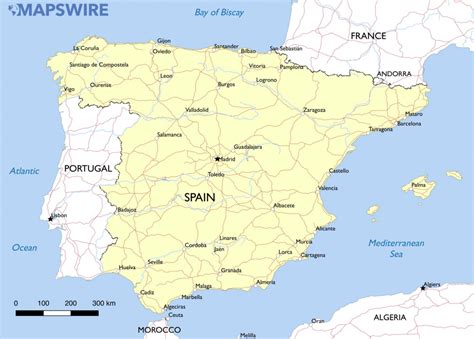 Large Detailed Map Of Spain With Cities And Towns With Printable Map Of ...