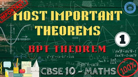 BPT Theorem Most Important Theorems Class 10 CBSE 1 YouTube