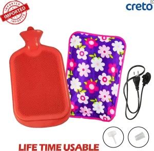 CRETO Hot Water Gel Warm Bag Pain Reliever Rubber And PVC Combo Electric L Hot Water Bag Price