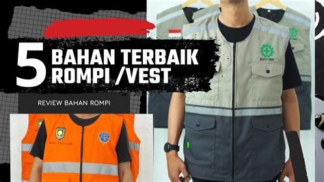 Bahan Terbaik Custom Rompi Vest Penjelasan Singkat Youtube