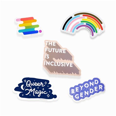 Lgbtq Pride Sticker Pack Subtle Minimal Lgbt Queer Ts Etsy