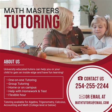 Pre School Math Tuition Center Advert Template Maths Tuition Tutoring Flyer Math