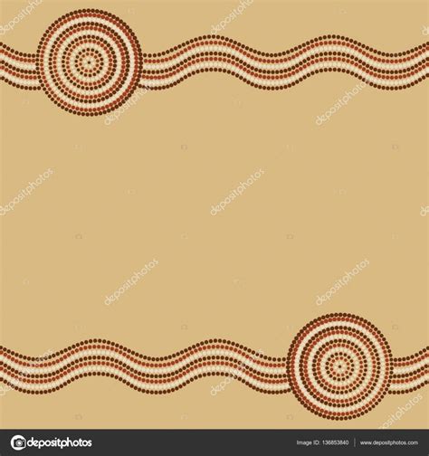 Australian Aboriginal art background in vector format. Stock Vector ...