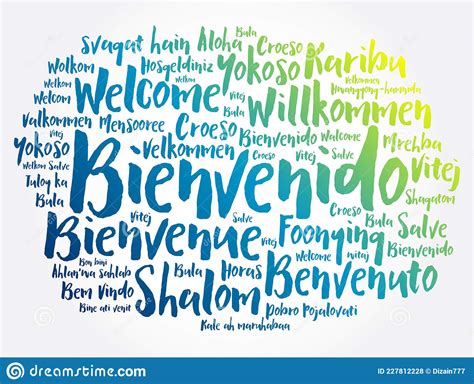 Bienvenido Welcome In Spanish Word Cloud In Different Languages