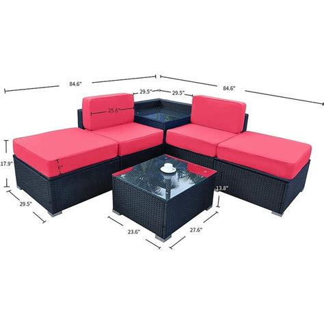 Rent To Own Mcombo Patio Furniture Sectional Set Outdoor Wicker Sofa