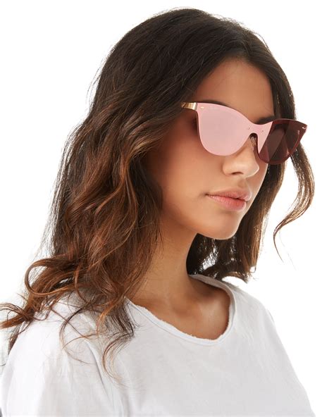 Ray Ban Cateye Blaze Sunglasses Brushed Gold Pink Surfstitch