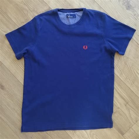 Deep Blue Fred Perry T Shirt 100 Good Quality Depop