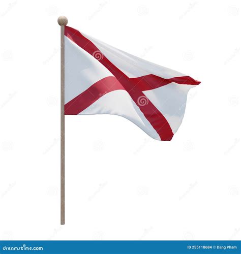 Alabama 3d Flagpole Stock Illustration Illustration Of Trade 255118684