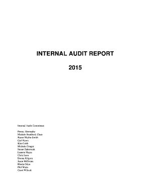 Fillable Online Internal Audit Committee Fax Email Print Pdffiller