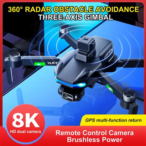 5G GPS Professional 8K Dual HD Camera 3 Axis FPV Brushless Avoidance