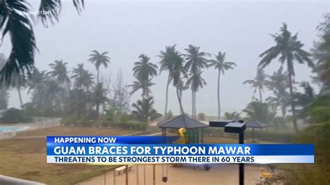 Super Typhoon Mawar Closes In On Guam As Residents Shelter Military