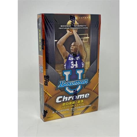 Topps 2022 23 Bowman University Chrome Basketball Hobby Box