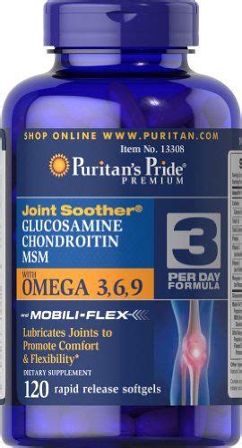 Glucosamine Chondroitin And Msm With Omega 3 6 9 120 Softgels Seedberries Glucosamine