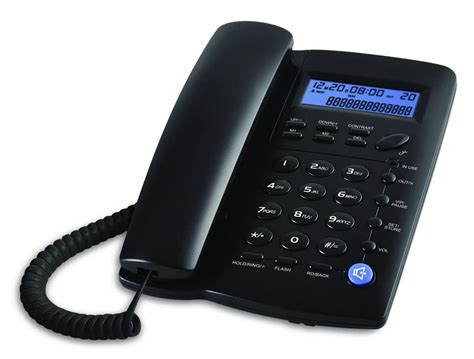 Ornin Y043 Corded Telephone with Speaker, Display, Desk Phone Only (Bl ...