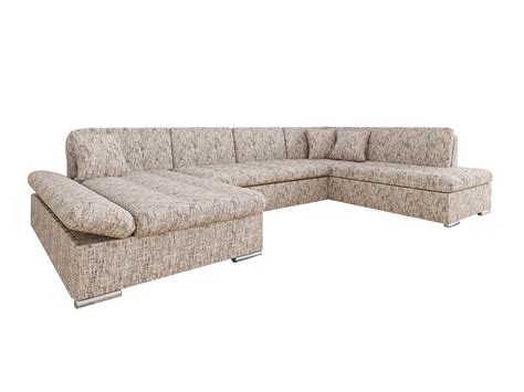 Canap D Angle Comfivo Brun Clair Fonction De Couchage Bo Te De