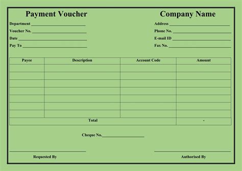 Cash Payment Voucher Template In Word Off