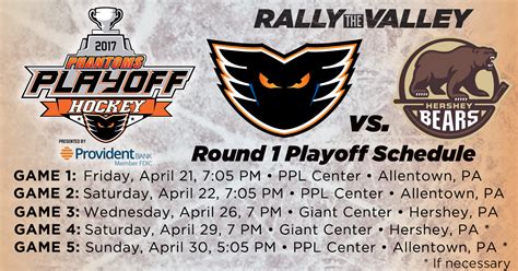 Phantoms Unveil Calder Cup Playoffs First Round Schedule - Lehigh ...