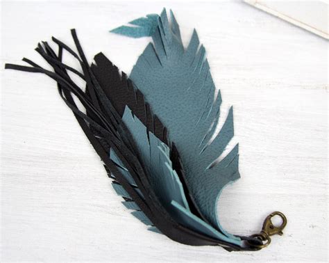 Long Fringe Tassel Leather Tassel Leather Purse Charm Etsy