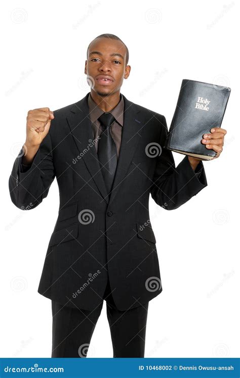 Man Holding A Bible Preaching The Gospel Stock Photo Image Of Hands