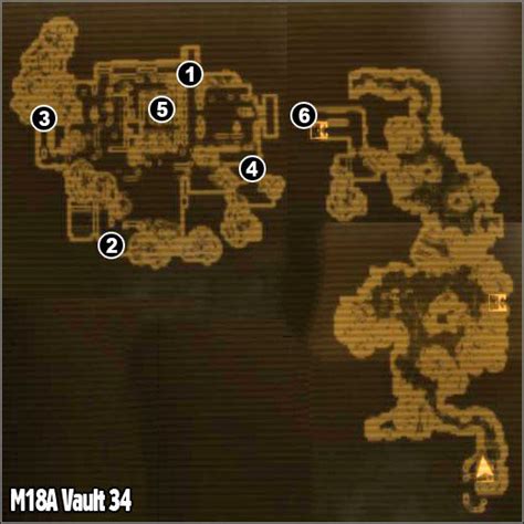 M18 Vault 34 Maps Fallout New Vegas Game Guide