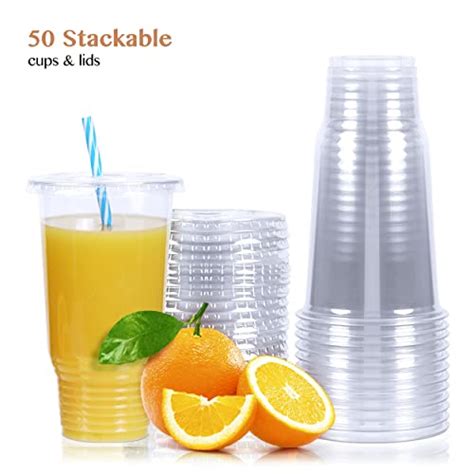 Upper Midland Products Oz Cups And Lids Sets Large Plastic