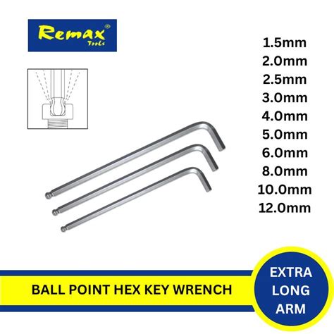 REMAX ALLEN KEY BALL POINT HEX KEY WRENCH EXTRA LONG ARM S2 SATIN