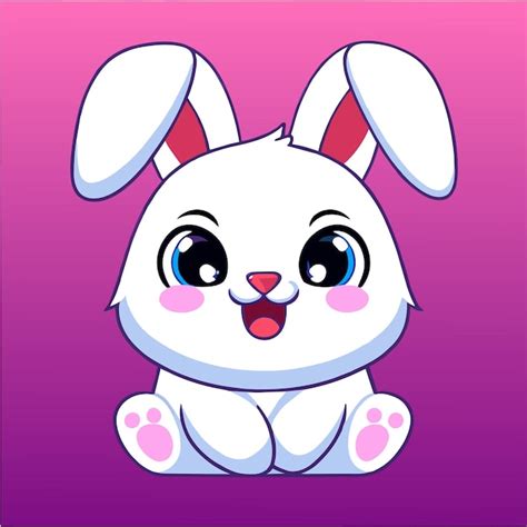 Premium Vector Cute Happy Easter Bunny Rabbit Hand Drawn Flat Stylish