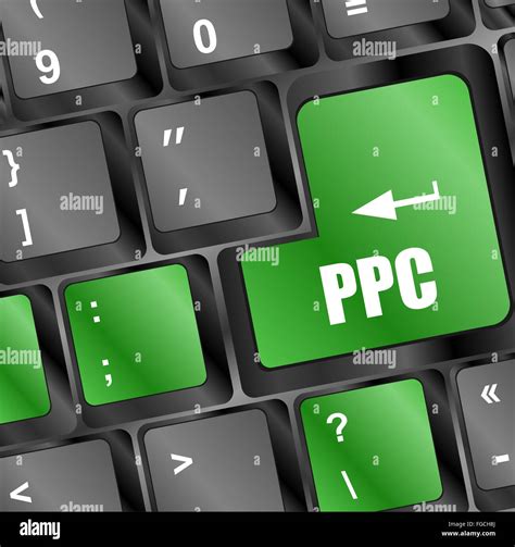 Ppc Pay Per Click Concept Button On Modern Computer Keyboard Stock