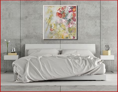 Modern Abstract Bedroom Painting, Bright Abstract Art Painting Large ...