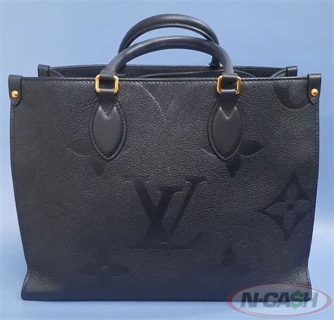 Louis Vuitton Black Onthego Giant Monogram Empreinte Mm Bag N Cash