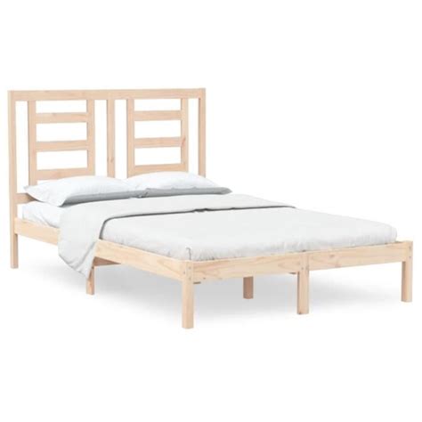 Cadre De Lit En Bois Massif 120x190 Cm QQMORA Petit Double